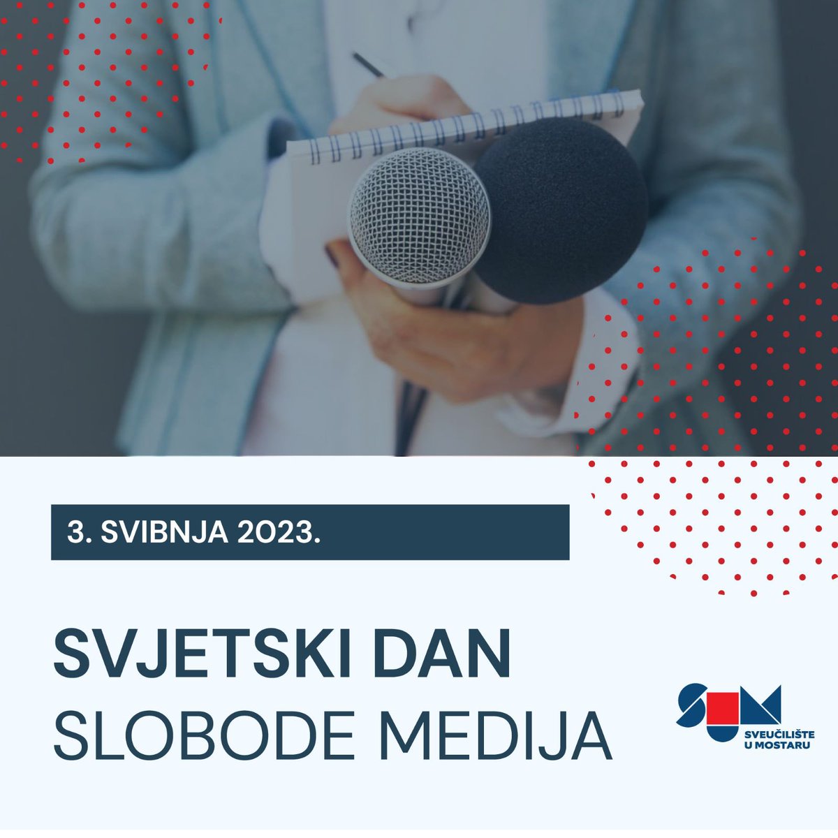 Svim novinarkama i novinarima i drugim djelatnicima u medijima, čestitamo 3. svibnja Svjetski dan slobode medija. 🎉