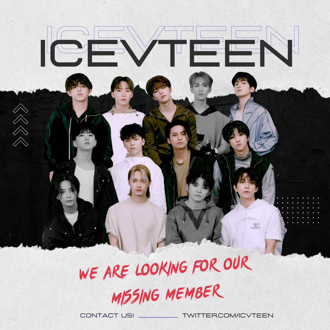📢📢 HELP RT &amp; SPREAD THE NEWS

Say the name! Seventeen. Hello, we are  <a href="/icvteen/">ICVT</a> are looking for our missing piece to complete our squad. The criteria is active, clown and know your muse well. If you see your faceclaim still in a color, leave a comment with short introduce.