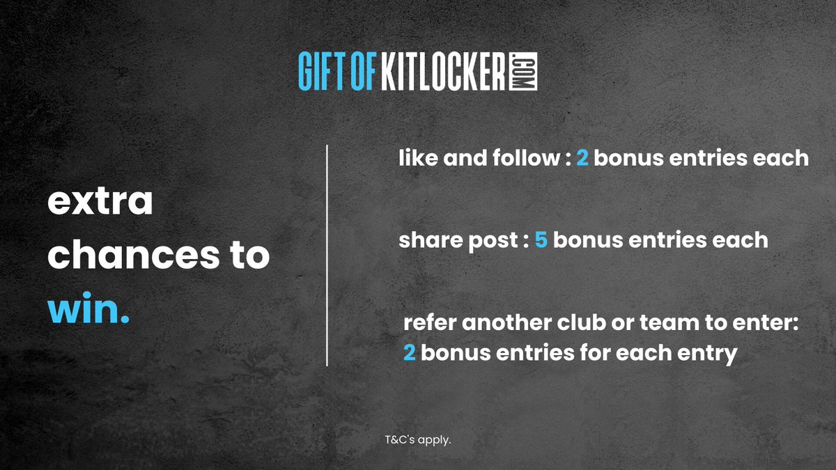 PLUS, increase your chances of winning!

You will earn bonus entries by liking, following, sharing, and referring to other clubs! 🤩

Enter your team: giftofkit.com/powerup

Competition closes 1/6/12. T&amp;Cs apply.

#GiftofKit #Kitlocker #UnlockYourIdentity #PowerUp