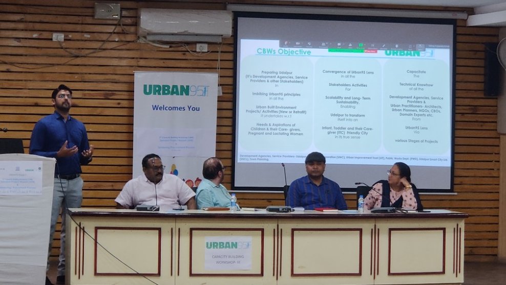 Urban95U's tweet photo. The Third #capacitybuildingworkshop
was organised under the #urban95 on 2nd May'23 at Board Meeting Hall of #udaipurmunicipalcorporation
It was organised on the subject of "Detailed Project Report &amp; Tendering Process".
#earlychildhoodmatters #childfriendlycities #safecities https://t.co/sUg9hcNJ5X