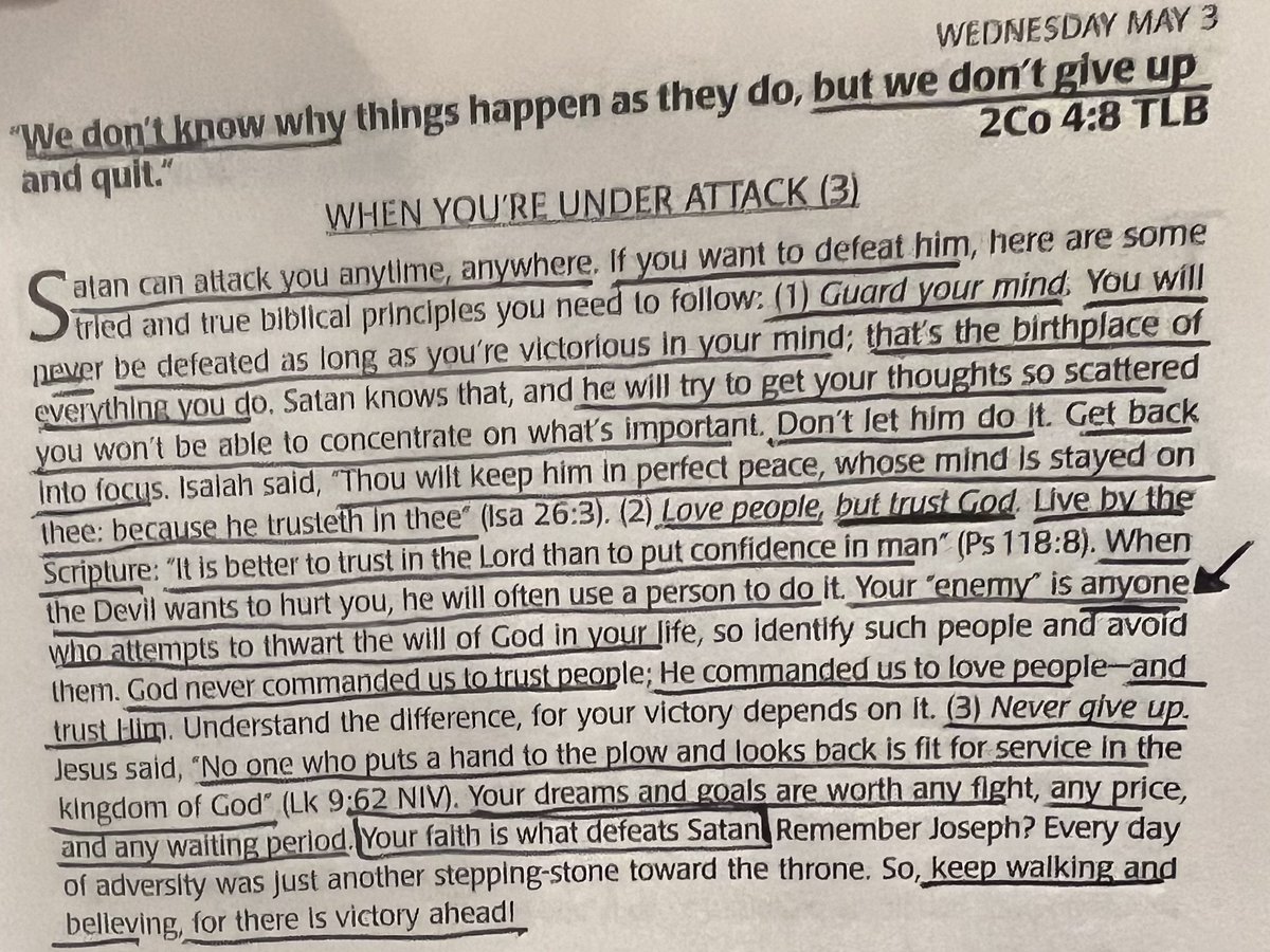 scgore0609's tweet image. “Your faith is what defeats Satan.” #SpendTimeWithGod #guardyourmind