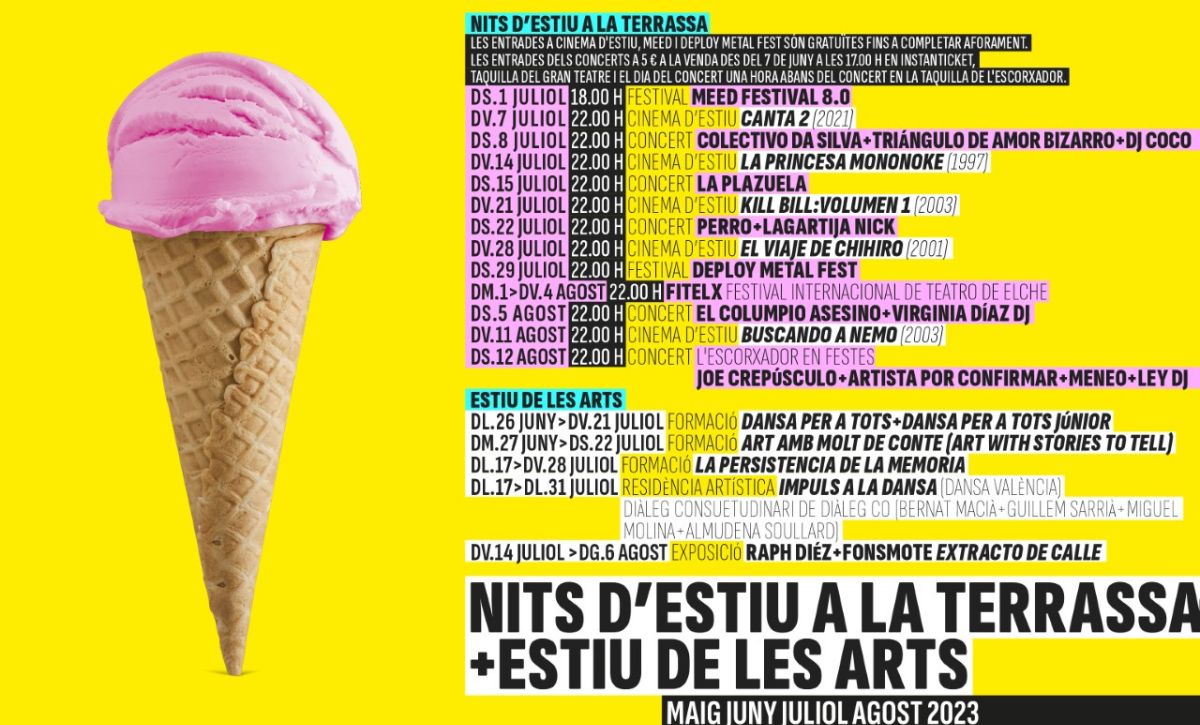 🎸 Torna la programació de l’Escorxador de maig a agost amb concerts, cinema i formació artística.

Més informació ➡ l.elche.es/4018d

#Elx #Cultura