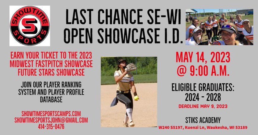 Down to 6 spots left. 

showtimesportscamps.com/midwest-showca…