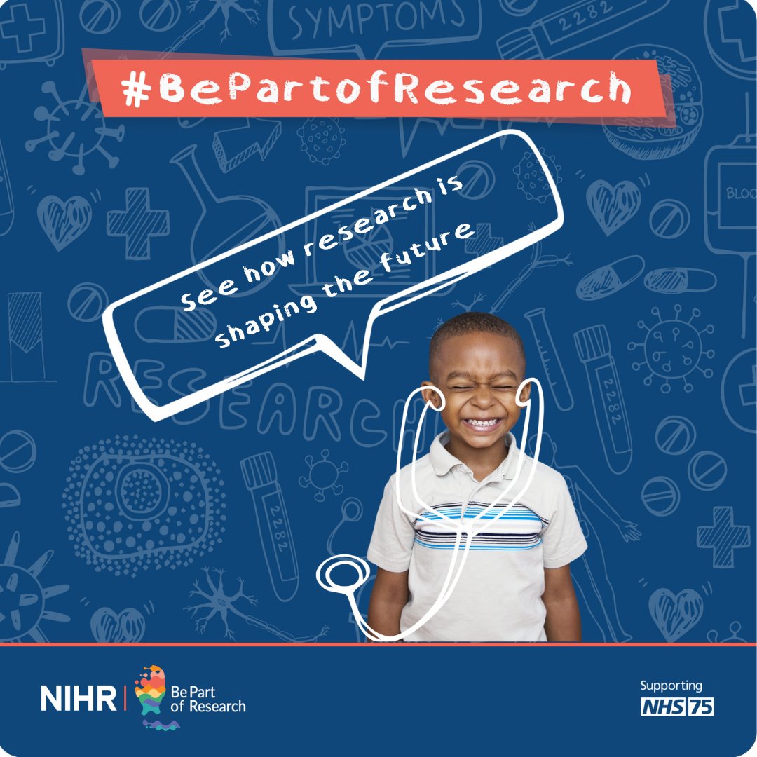 For the next month, as part of #NHS75, we'll be highlighting some examples of how NIHR research has led to improved care, sharing stories from people who get involved in research and showing you how everyone can #BePartOfResearch!

nihr.ac.uk/news/nihr-laun…