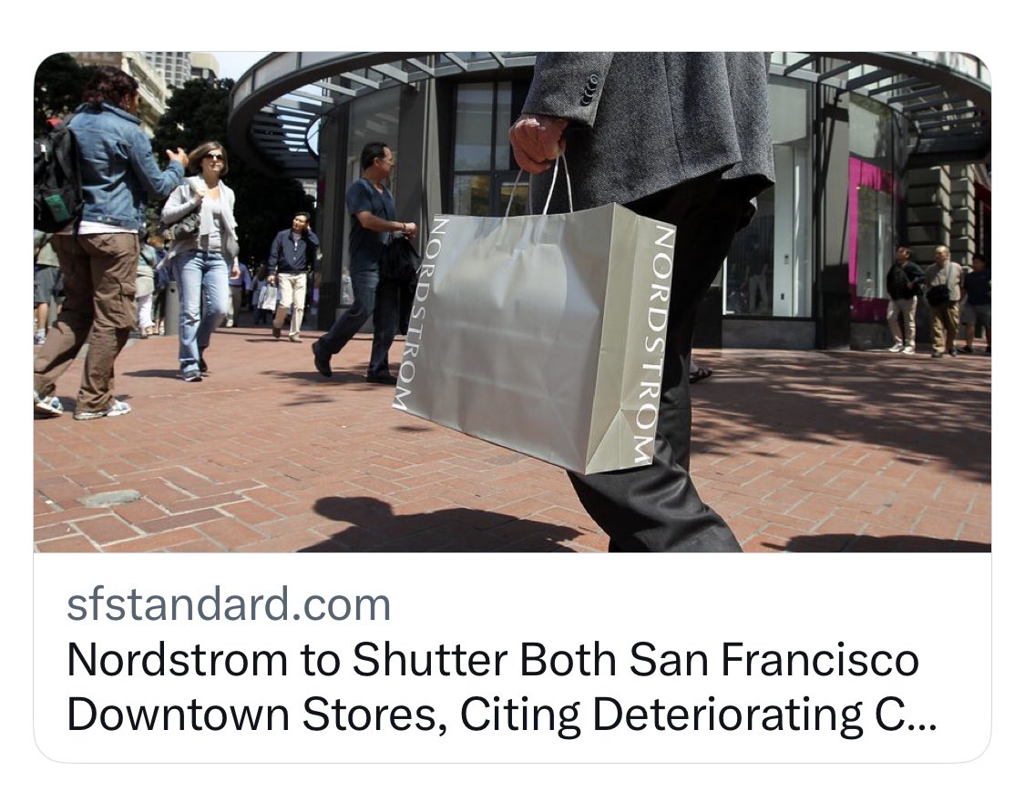 Nordstrom to close both Downtown San Francisco stores, including