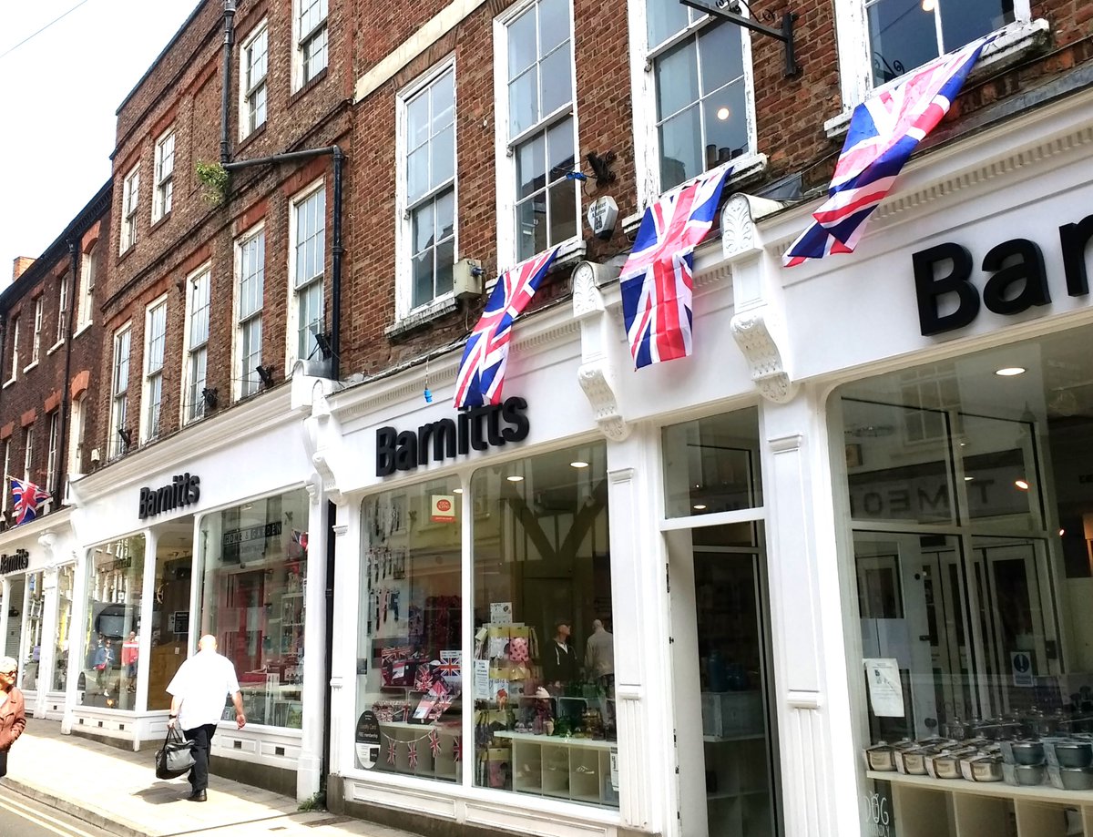 barnitts's tweet photo. Our little way of getting into the spirit of the weekend's events.
#visityork #shoplocal #indieshoppers #CoronationWeekend #unionjack https://t.co/dTBNpOXm8I