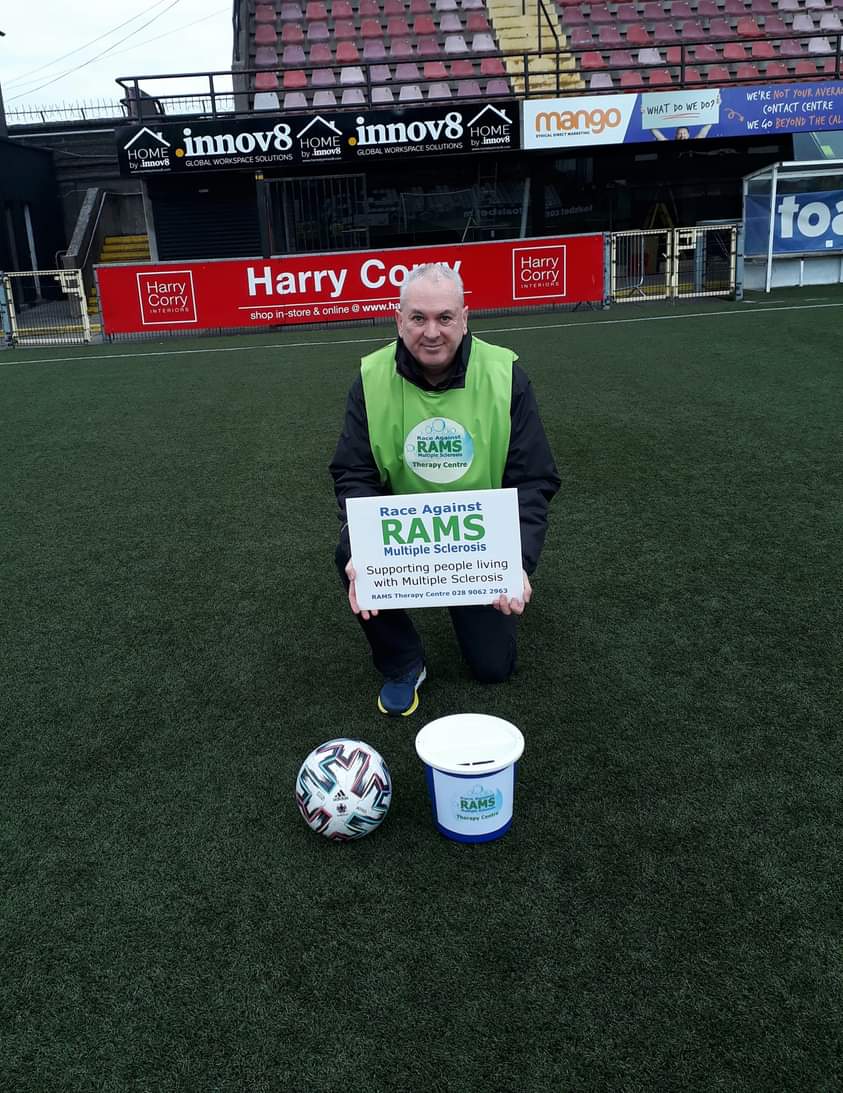 RoadMultiple's tweet image. RAMS Therapy Centre . Thank you very much to Crusaders FC player Declan Carrell for his support on my Stadium Tour of Seaview to help provide Oxygen Therapies Treatment for people living with Multiple Sclerosis in Northern Ireland .