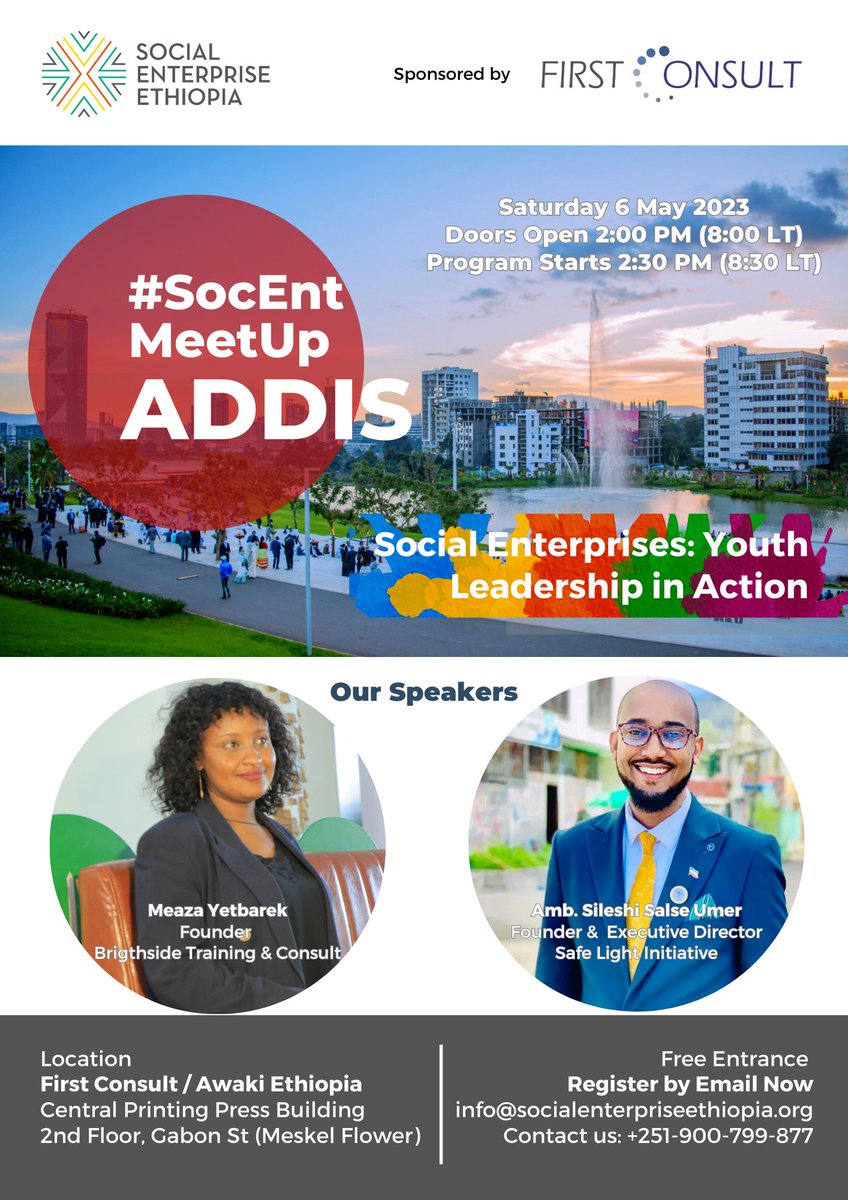 Where should you be on 6 May 2023? No we are not talking about the coronation of King Charles III of the UK. In fact we are talking about our next MeetUp Addis, which features the most dynamic young speakers. Our speakers are not only young but gifted and Ethiopian.