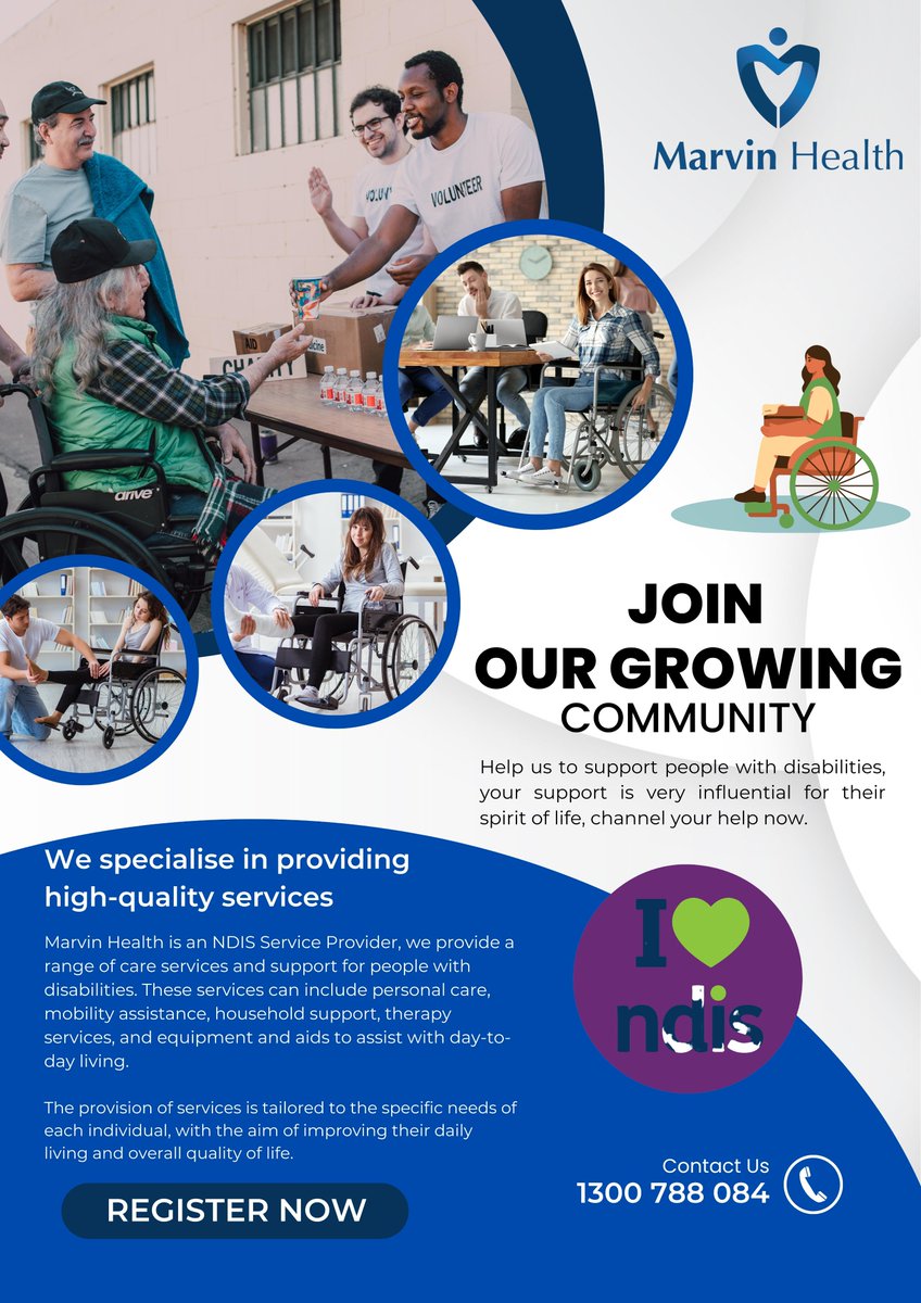 'At Marvin Health, we believe in the power of community - we're here to support you every step of the way.'
#NDIS #ndisprovider #ndissupport #australia
