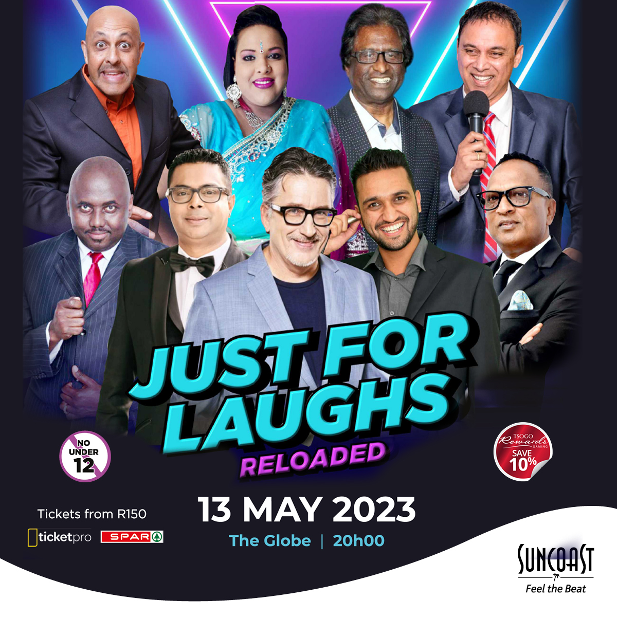 SUNCOASTDurban's tweet photo. You called, they answered. SA's favourite local comedians are returning to The Globe on 13 May with Just For Laughs - Reloaded. 📷📷 Click the link for tickets https://t.co/GB67KjW6L0
#suncoastdurban #justforlaughsreloaded #localcomedians https://t.co/fat9rijE9g
