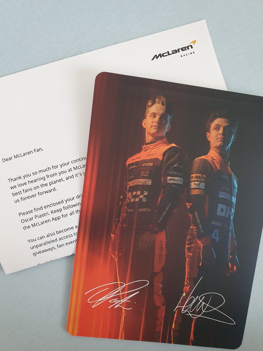 dieggedis143's tweet photo. This just arrived in the mail today! 😍 Thank you so much @McLarenF1 for this stunning driver card! 🧡 This definitely made my day, I was totally not expecting it!
#FansLikeNoOther #TeamPapaya #DriverCards #F1DriverCards https://t.co/3sPSzbpj7R