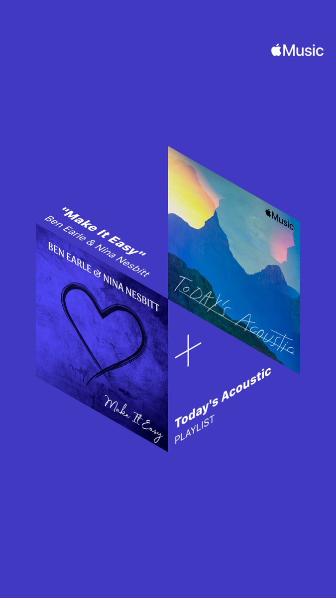 Ben Earle (@benearle) on Twitter photo Thank you <a href="/AppleMusic/">Apple Music</a> for adding ‘Make It Easy’ to Todays Acoustic, an awesome playlist. Listen here - music.apple.com/gb/playlist/to… Thank you <a href="/AppleMusic/">Apple Music</a> for adding ‘Make It Easy’ to Todays Acoustic, an awesome playlist. Listen here - music.apple.com/gb/playlist/to…