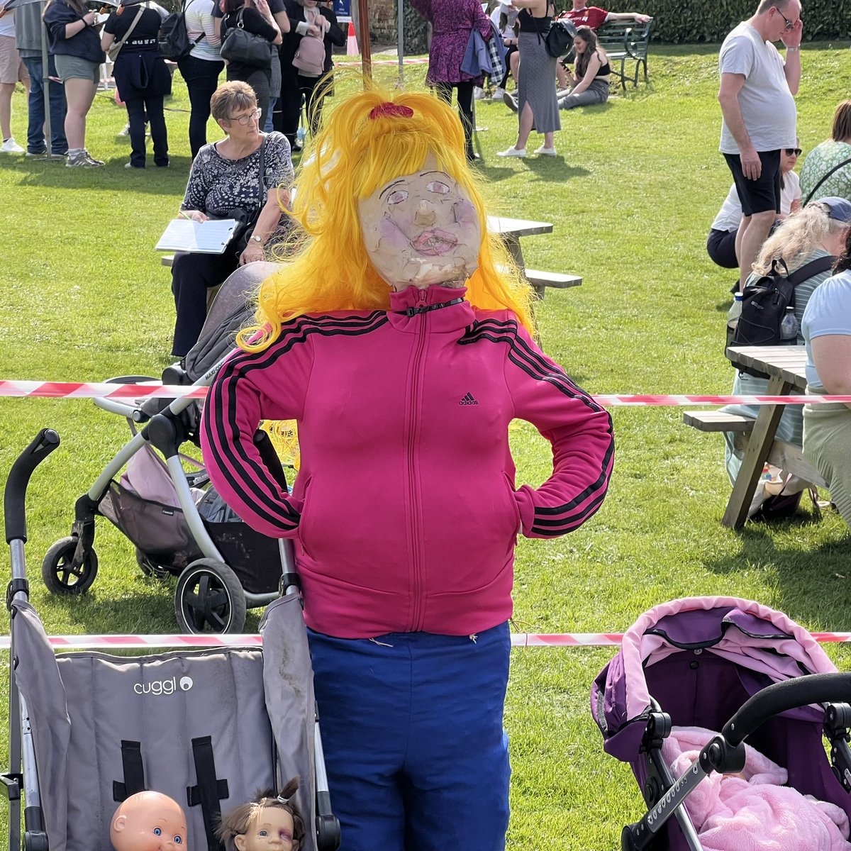 ScarecrowsUrch's tweet photo. Some more scarecrows from the weekend’s  Urchfont Scarecrow Festival - themed ‘The West Country’. Can you guess who they represent?

Well done to all the makers &amp; volunteers, and thanks to our visitors who helped raise funds for local causes including the amazing @WiltsAirAmbu https://t.co/bKYQKBUswl