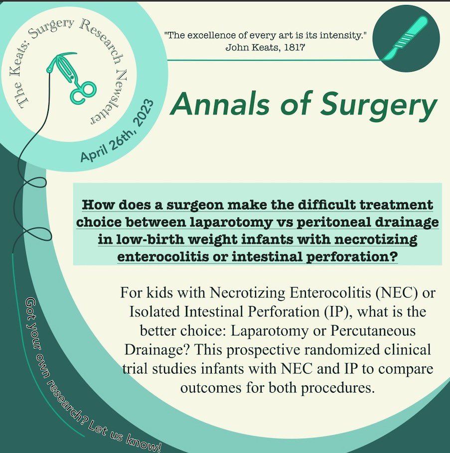 TheKeatsSurgery's tweet photo. Sneak peak on the work of one out lead writers from Issue 8! Check out The Keats to read the full summary! 
#MedEd #medtwitter #surgery #generalsurgery #Match2024 https://t.co/TSCaEg5uxx