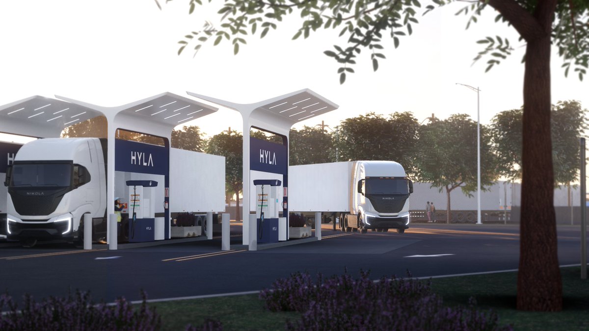 hydrogfan's tweet photo. But as well as sales, the network of #hydrogen stations is also important.
#Nikola and #Voltera sign a strategic agreement for the construction of 50 hydrogen stations in the #US. It will be #NorthAmerica's largest network of commercial hydrogen refuelling stations. #h2 #fuelcell https://t.co/kOqdfUP07b
