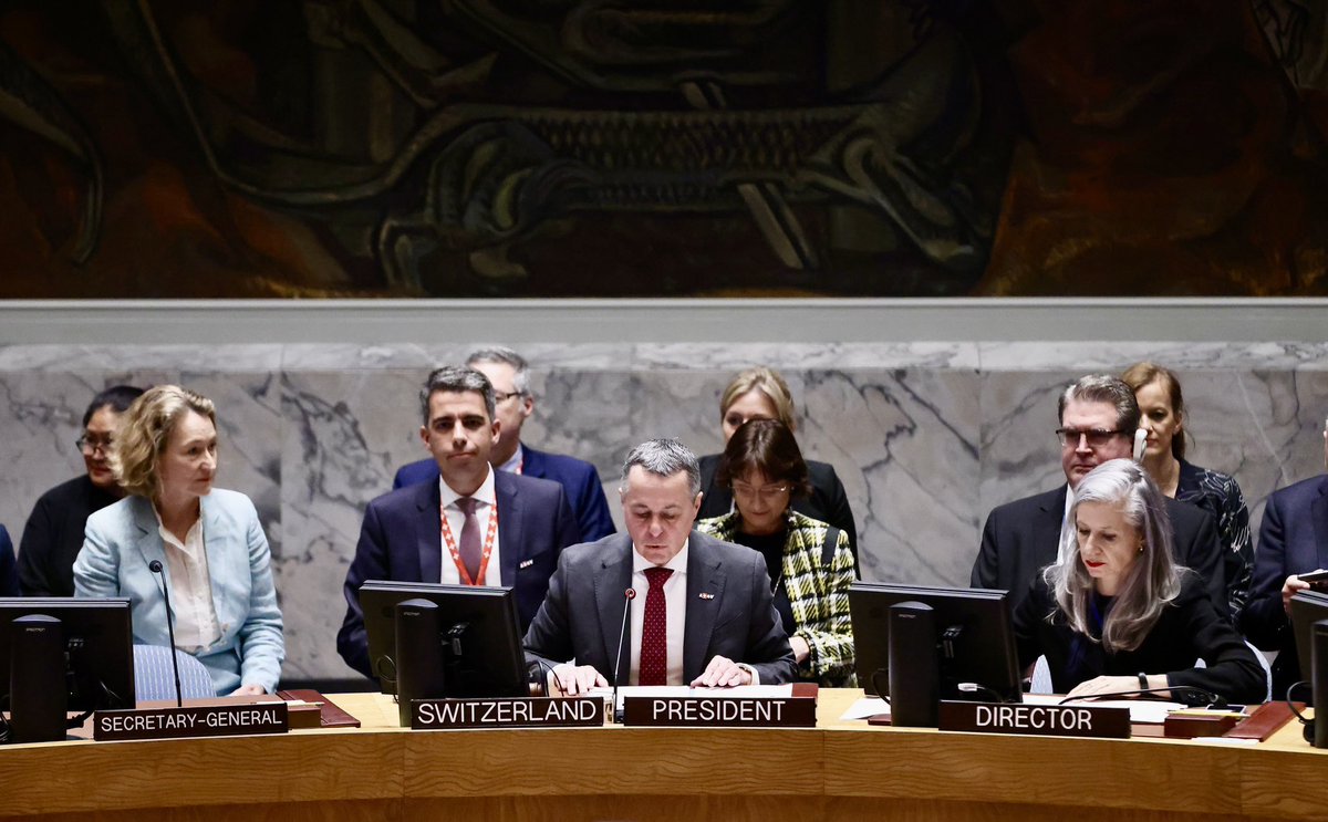 Open debate <a href="/UNSC/">UNSC</a> under 🇨🇭presidency: “Science and new technologies offer us opportunities to better anticipate and understand the risks of today and the opportunities of tomorrow, stated Ignazio Cassis, Swiss minister of foreign affairs
👉 bit.ly/3nyxNVL