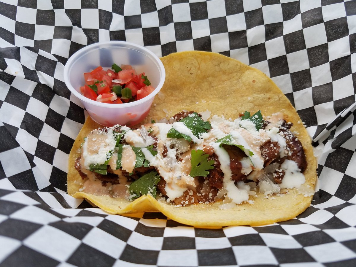 BBQ Tacos are back for a limited time only!  Your choice of two Brisket or Pulled Pork tacos with a side of tortilla chips.