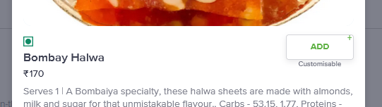 Paying Rs.2 as platform fee to swiggy, gets you this. A buggy UI in Firefox.

Unresponsive Add button, with a nano-sized + in the top right corner.  

<a href="/swiggydesign/">Swiggy Design</a> <a href="/Swiggy/">Swiggy</a> <a href="/SwiggyCares/">Swiggy Cares</a>  #uxdesign  #youhadonejob #halwa