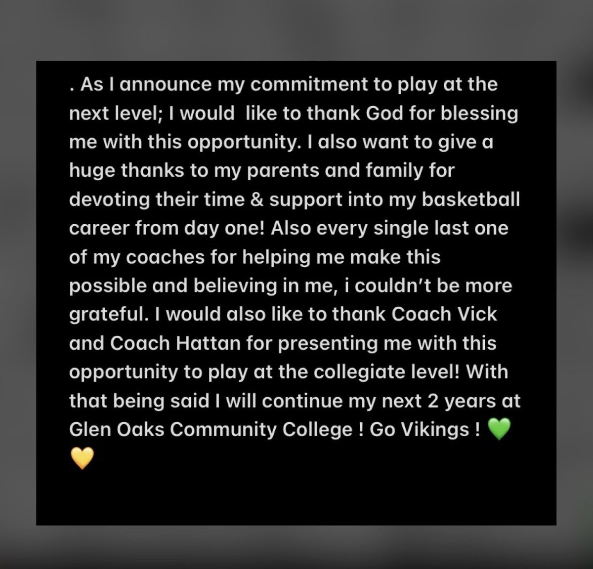 ajaciaa's tweet photo. 110% Committed ! Go Vikings 💚💛 @CoachVickGOWBB https://t.co/HYDvBojZsc