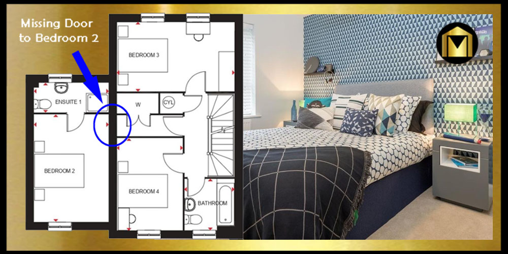 Watch out for floorplan errors - Missing door to bedroom 2 
#homesandmoney #money #newbuild #newbuilds #newbuilduk #newhomes #newhomesales #newhomesforsale #mortgages #homemortgage #ukhouses #househunting #estateagent #rightmove #zoopla #floorplans #love #renters #home #houses