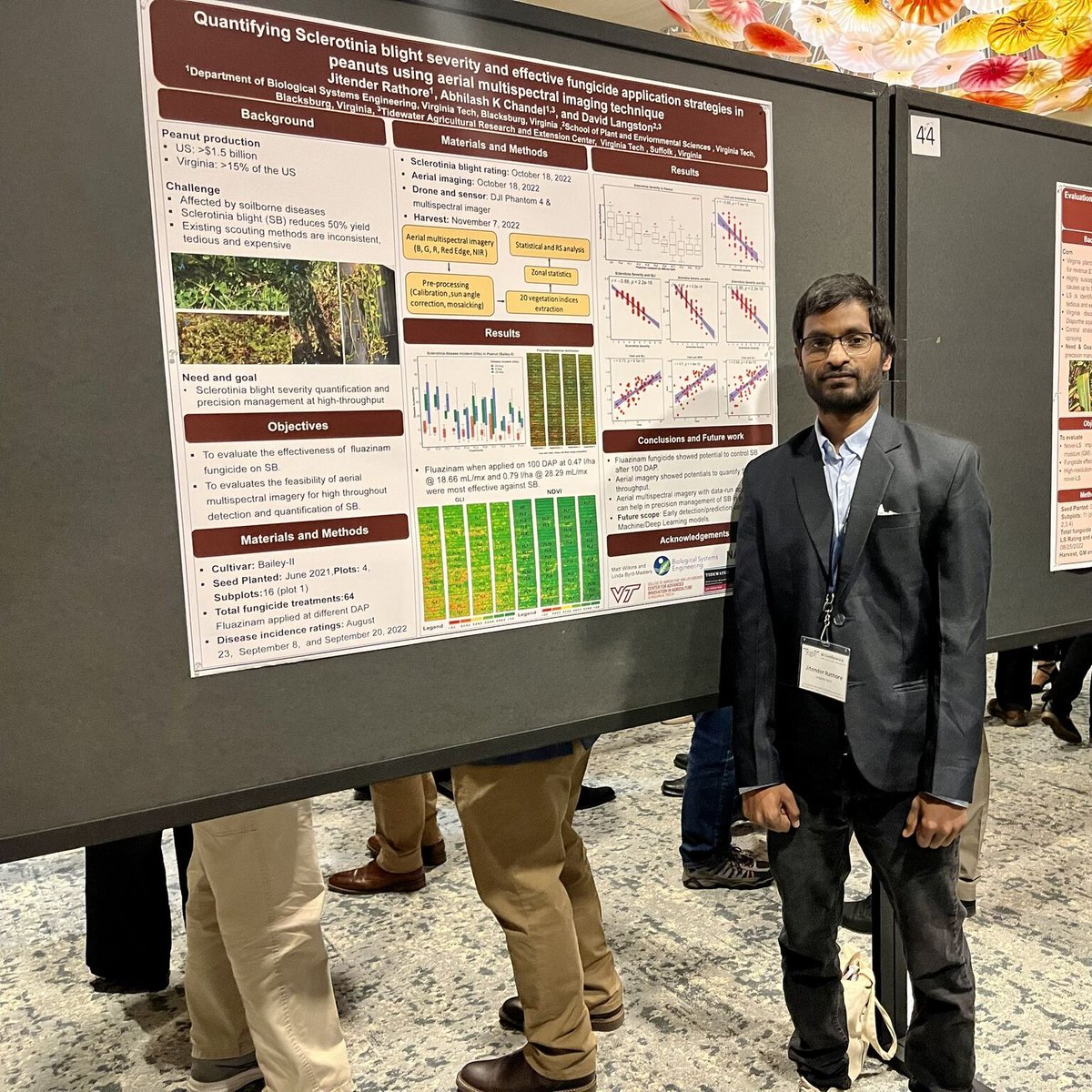 Posadas and Chandel's lab participated in AI in Ag Conference. Congratulations to CAIAGSA member Jitender Rathore for winning first place in a poster presentation. Thank you for representing CAIA <a href="/briposadas/">Brianna Posadas, PhD</a> , <a href="/shikhar_poudel/">Shikhar Poudel</a>, Shreya, <a href="/Mehulb2203/">Mehul Bhanushali</a>, <a href="/absikumar/">Abhilash Chandel</a> , Souradeep, Sheetal.