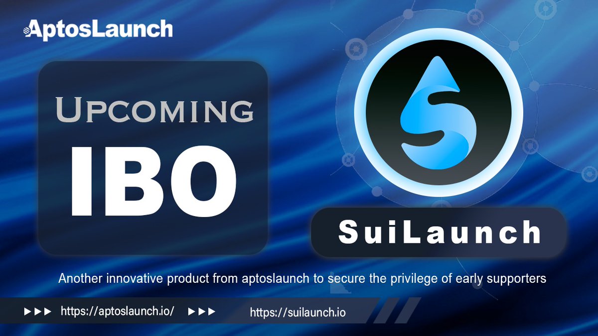 Introducing IBO - Initial Bond Offering with <a href="/SuiLaunchIO/">SuiLaunch 💧</a> 💧

IBO is our new launchpad product to reward $ALT holders 🔥

<a href="/SuiLaunchIO/">SuiLaunch 💧</a> , powered by @AptosLaunchIO, will be the FIRST project to conduct an IBO on <a href="/AptoslaunchIO/">AptosLaunch</a> .

$ALT Holders - you will be able to bond your $ALT