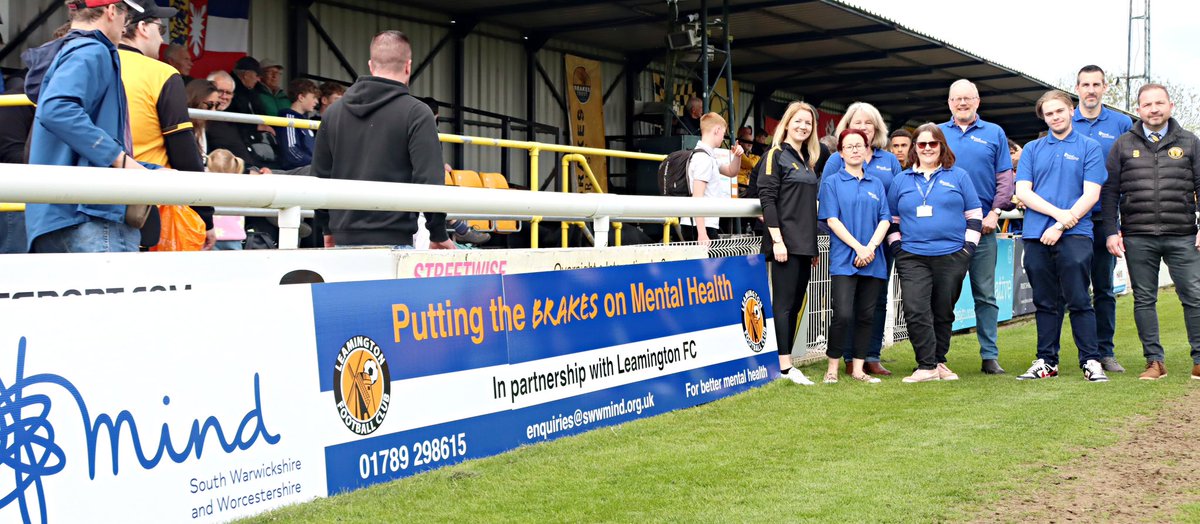 worcsmind's tweet photo. Huge thanks to all the fans and everyone at @LeamingtonFC for the continued support this season! Check out the #SWWMind team next to our new partnership banner with the club that can now be seen around the stadium!

See you next season! 💙

#BackingTheBrakes #mentalhealthsupport https://t.co/cQn6cF4frz