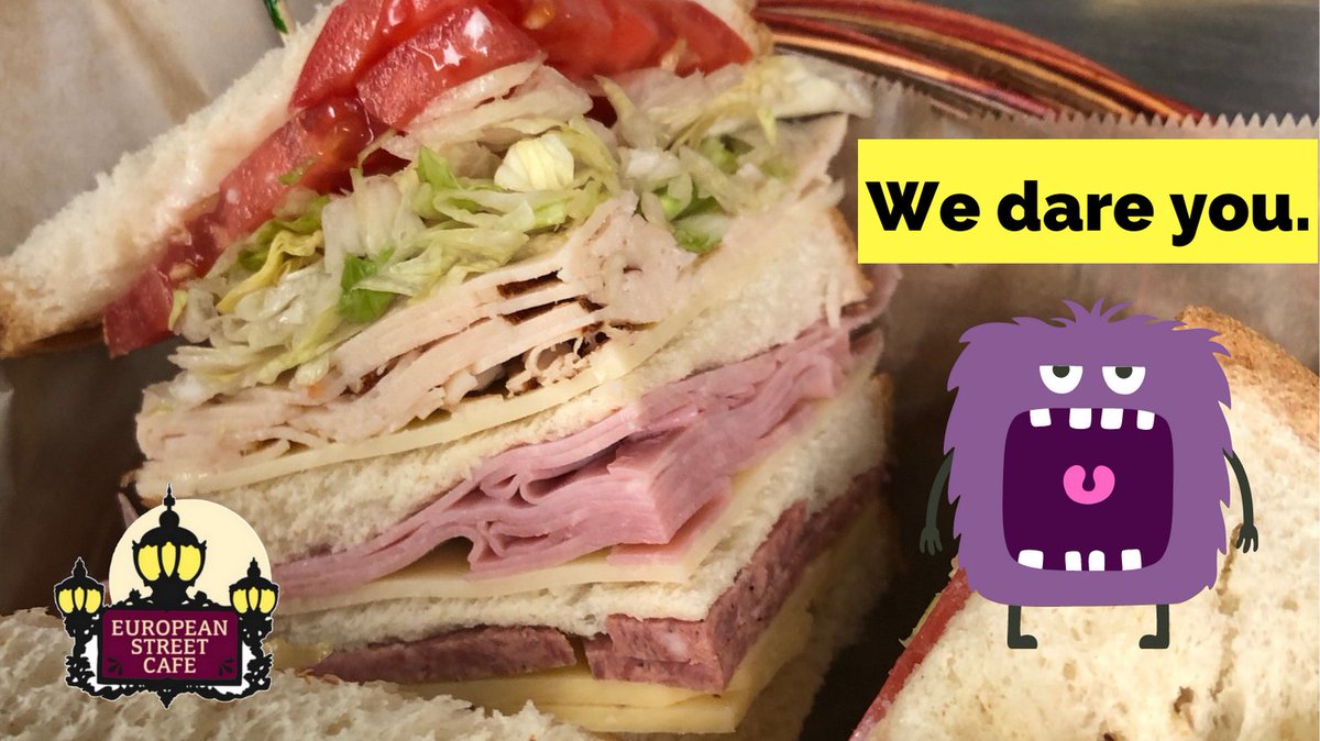Our overstuffed club sandwiches are no joke. Don't forget to stretch those jaw muscles first.

Model: Italian club
