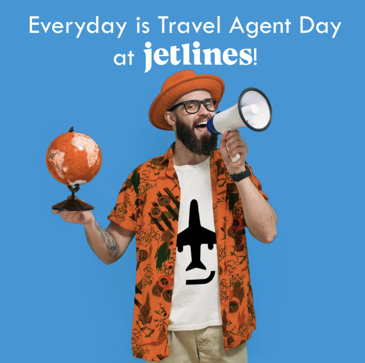 DuncanBureau's tweet photo. @CA_Jetlines wishes all #travelagents world wide a Happy Travel Agent day - we also recognize and appreciate their contributions to the tourism sector every day not just on May 3rd every year.  Thank you from our family to yours 

#travel #travelphotography #planes https://t.co/kBLgXF9yoM