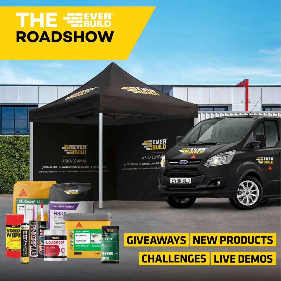 Sika / Everbuild Roadshow
Why not pop along to one of our roadshow event in Dunoon on the 17th May or Balloch 19th May and discover what EB25 can do for you.
On the day OFFER buy 2 cartridges of EB25 and get 1 FREE