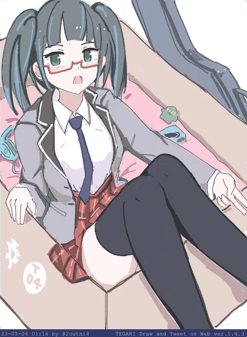 箱入り小野ミサちゃん #tegaki_dt