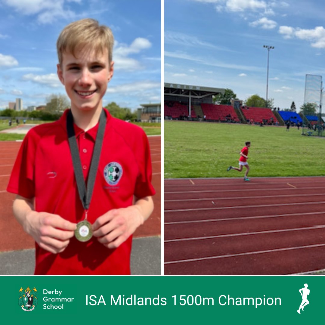 DerbyGrammar's tweet photo. Huge congratulations to Sam who has just become the ISA Midlands 1500m champion! 

Well done to him.
#WhereYouBelong #Derby #Derbyshire #IndependantSchools #DerbySuccess https://t.co/KZk1CepHcy