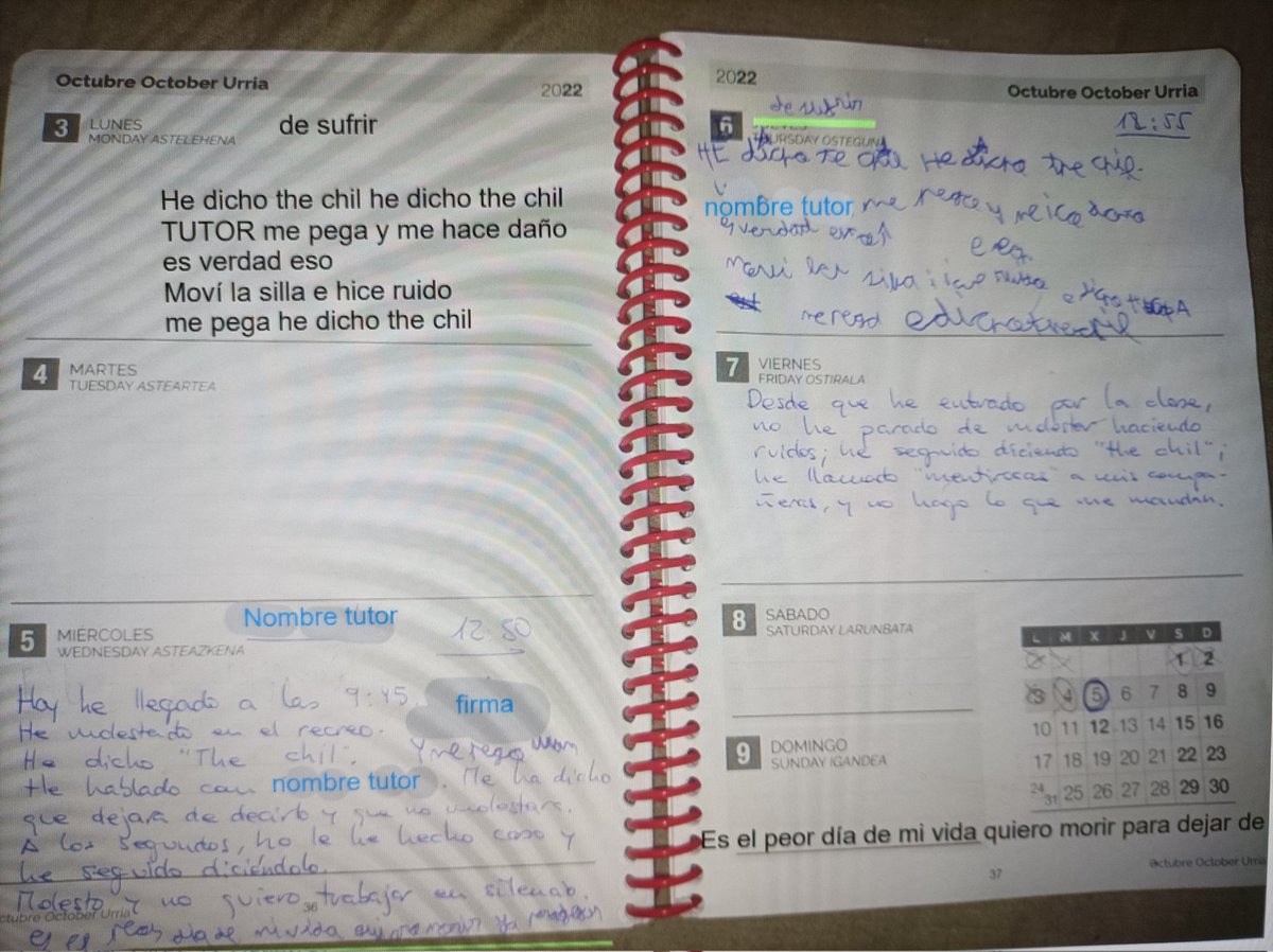 Mariahnavarra's tweet photo. Mi hijo de 11 años está siendo sometido a un acoso por parte de unos compañeros y del tutor. Por favor, necesito difusión.
#stopbullying #AcosoEscolar #aepae @AEPAE_es https://t.co/rajkyDYOUR