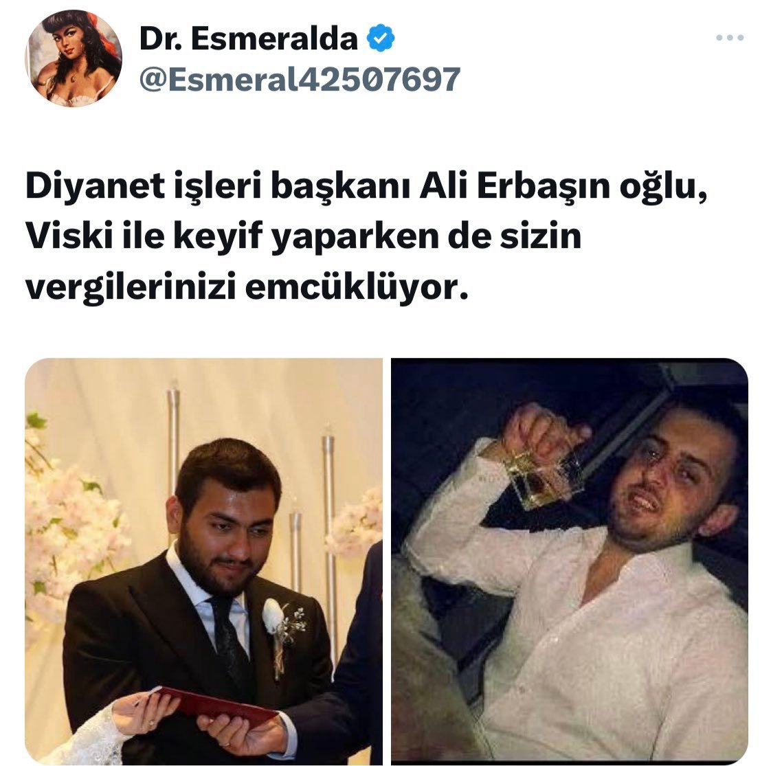 celaleddin_gul's tweet photo. Alçak demek az gelir, çukur bunlar çukur!
Sayın Ali Erbaş'ın oğlu bulunmadığını bildiğiniz halde, oğluymuş gibi gösterilen bir ayyaşa ait fotoğrafı paylaşmanız tam bir seviyesizliktir.
Bayat numaralarla Diyanet'in Başkanını ve hiçbir personelini asla yıpratamayacaksınız.
#Diyanet https://t.co/yrYG4T1Hrs