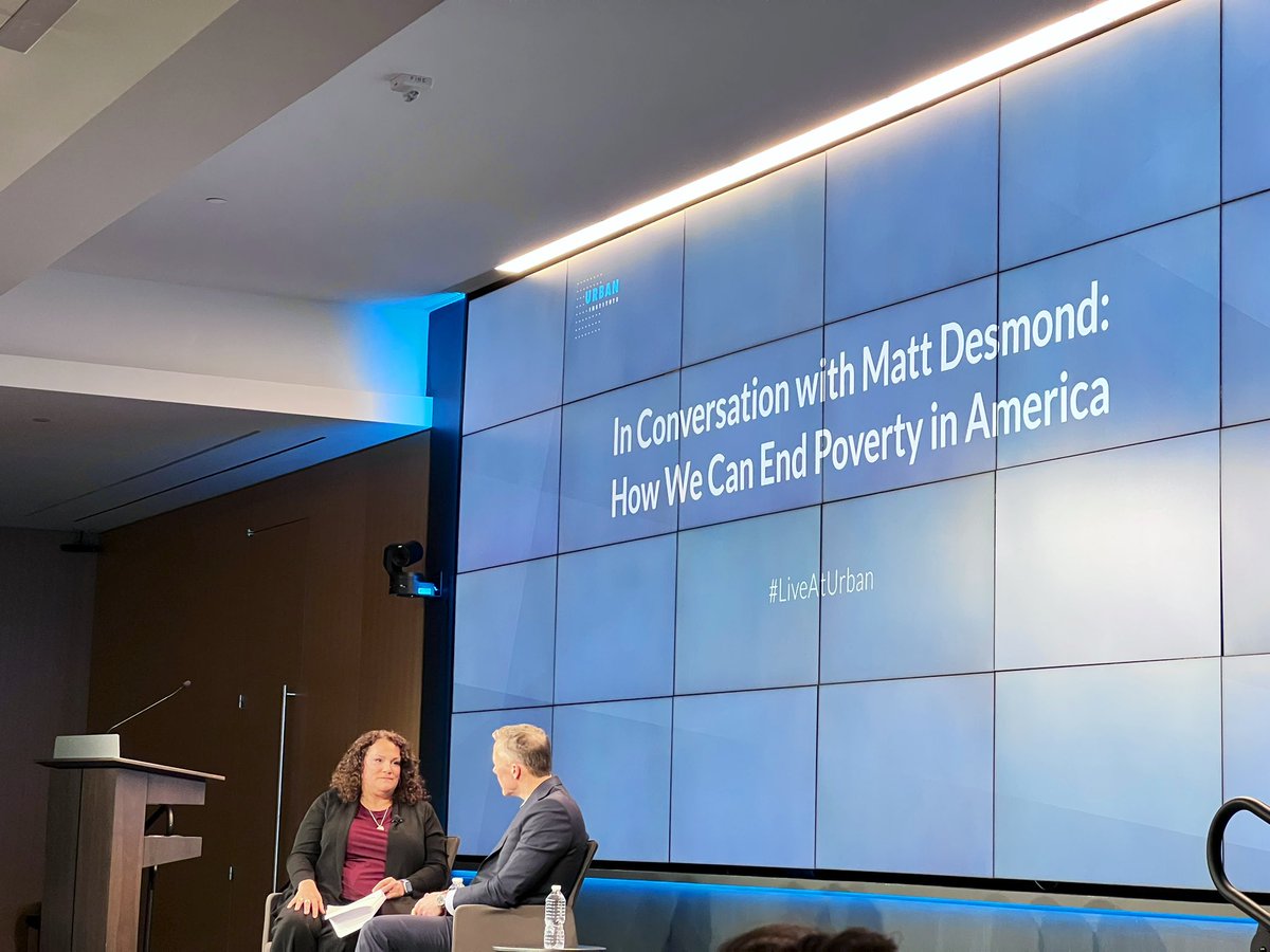 We are #LiveAtUrban with @marykcunningham and @just_shelter discussing how we can end poverty in America
