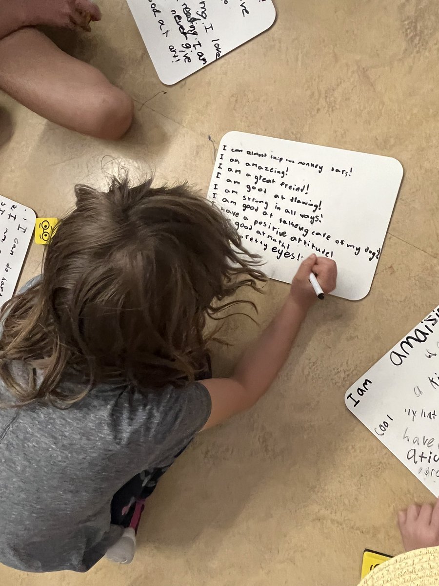 Today, for #hatsonformentalhealth we wrote affirmations to ourselves! <a href="/yyCBEdu/">Calgary Board of Education</a> <a href="/BelParkCBE/">Bel-Park School CBE</a>