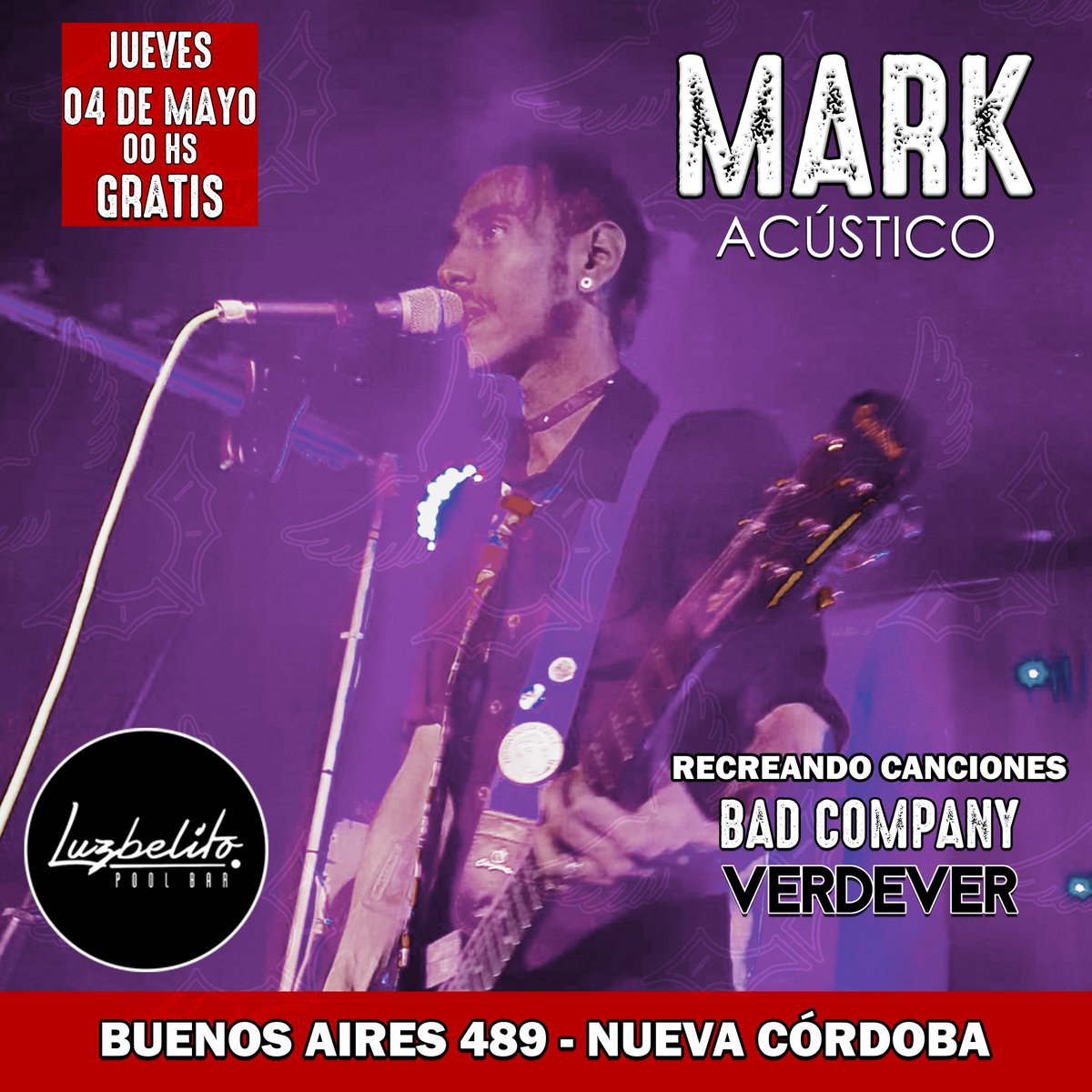 Mañana Jueves en Luzbe ♥
Recreando canciones de <a href="/VerdeverOficial/">Verdever Oficial</a> <a href="/badcompanypunk/">badcompanypunk</a> y una lista bien mixeada.
Caete que es gratis