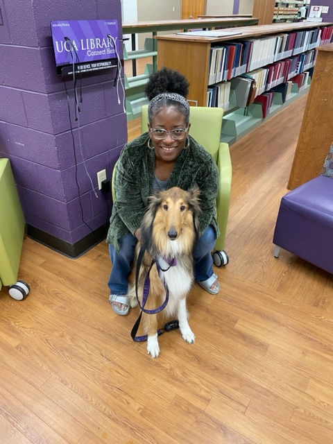Ollie the Collie is back today, so come visit with us between 11am-1pm near Starbucks!