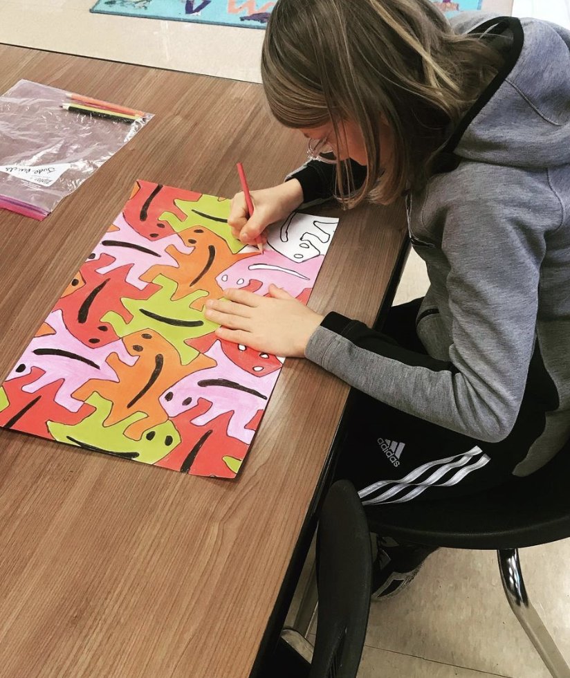 5th Grade flashback to when we were working on our tessellations!