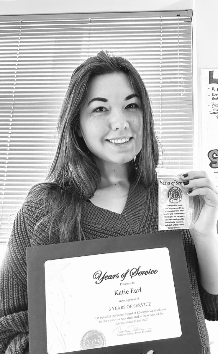 Ms. Earl was awards the 5 years of Service Award this Morning! Go Panthers!