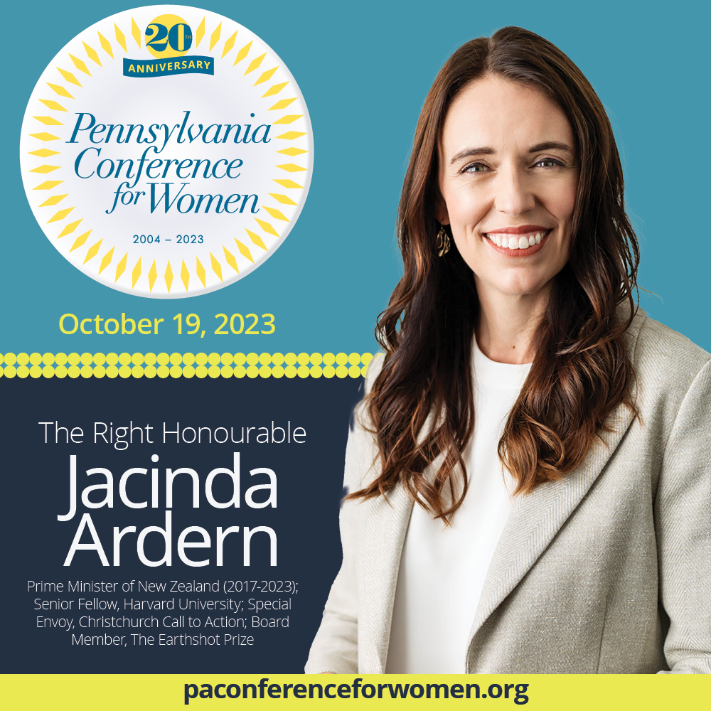 6abc's tweet photo. @PennWomen added two keynote speakers to the 2023 Pennsylvania Conference for Women! The Right Honourable Jacinda Ardern and five-time Olympian Gail Devers were added to the lineup!
Register today: https://t.co/1oANpmNn1m
#pennwomen https://t.co/RFiGNI0bt3
