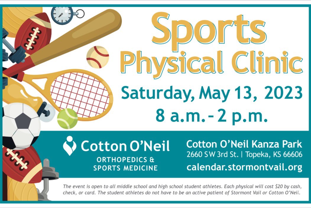 🚨🚨Reminder🚨🚨 
Get next year’s high school sports physical out of the way. No appointment necessary.