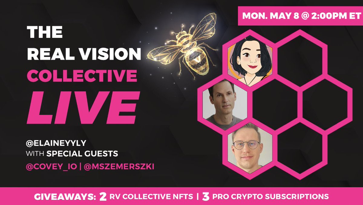 Top performer's top trading tips 

Join the degen queen, @elaineyyly, as she chats with @covey_io x Real Vision Trading League's top performer for Q1 2023, <a href="/MSzemerszki/">Mark</a>.

⏰ Mon, May 8th @ 2:00 PM ET

👉 rvtv.io/3NwOETt