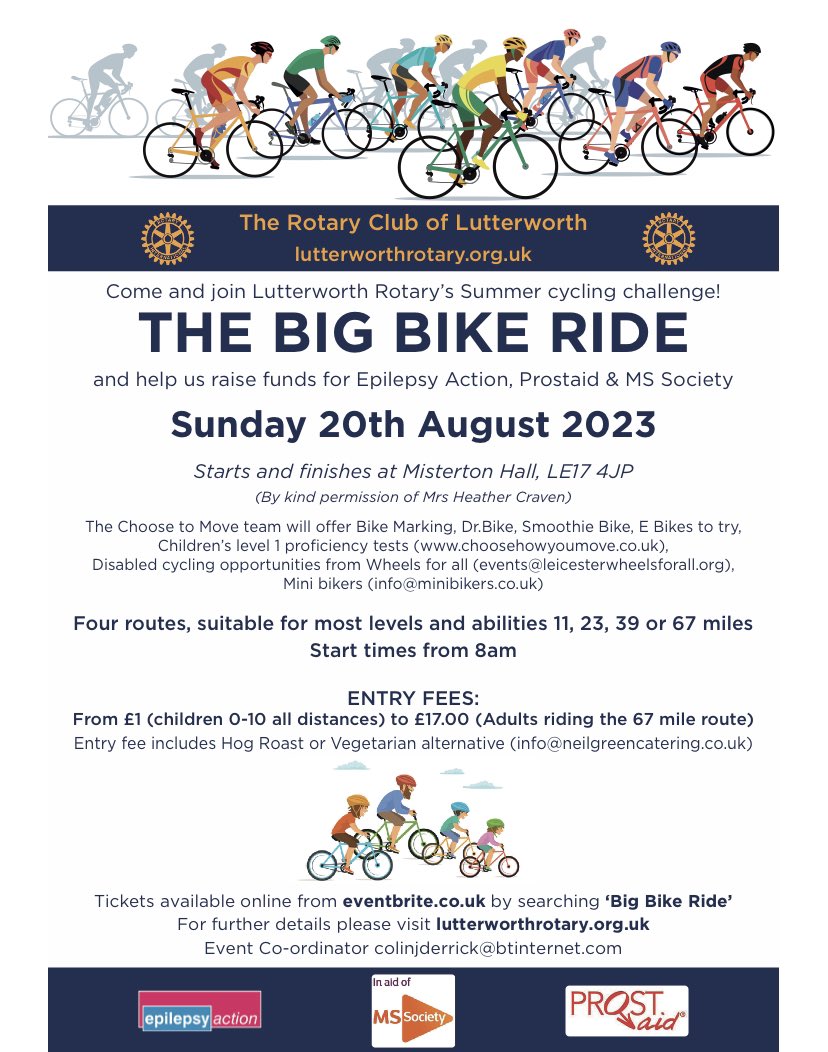 MinibikersUk's tweet photo. ✍🏻🗓️ Date for your diaries! Charity bike ride 🚴‍♂️🚴‍♀️ @minibikersuk will be there with the Freestyle Bike Track to entertain little ones 👍 
#lutterworthrotary #minibikers #CharityBikeRide #freestylebiketrack #cycling #lutterworth #leicestershire #familybikeride #frogbikes https://t.co/cCqHbdY2l9