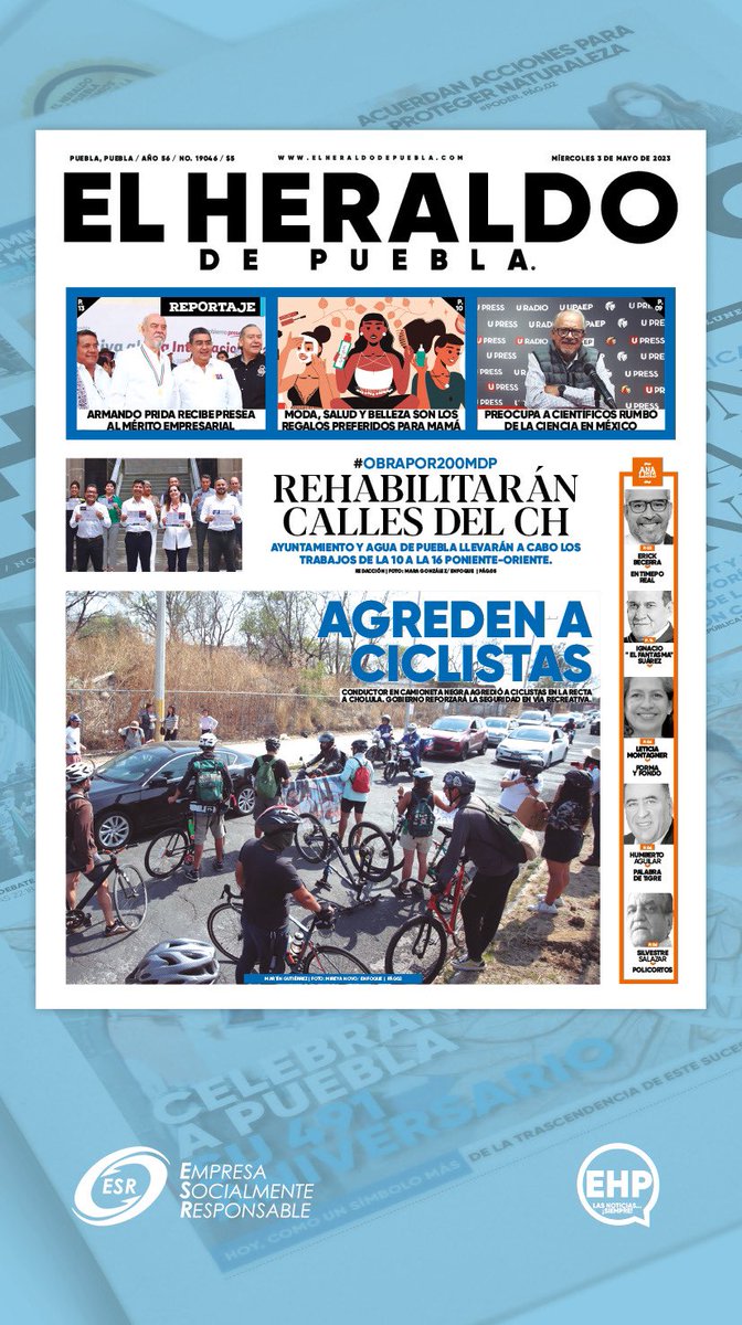 ManuViveAC's tweet photo. Muchas gracias🫶 a todos los medios de comunicación que han dado cobertura y voz a las movilizaciones #ciclistas en #Puebla🚲

Gracias a su trabajo podemos construir una opinión pública sensible, buscamos ciudades más humanas 🕊️  #NiUnaMuerteVialMás https://t.co/b9t9ZNG7z5