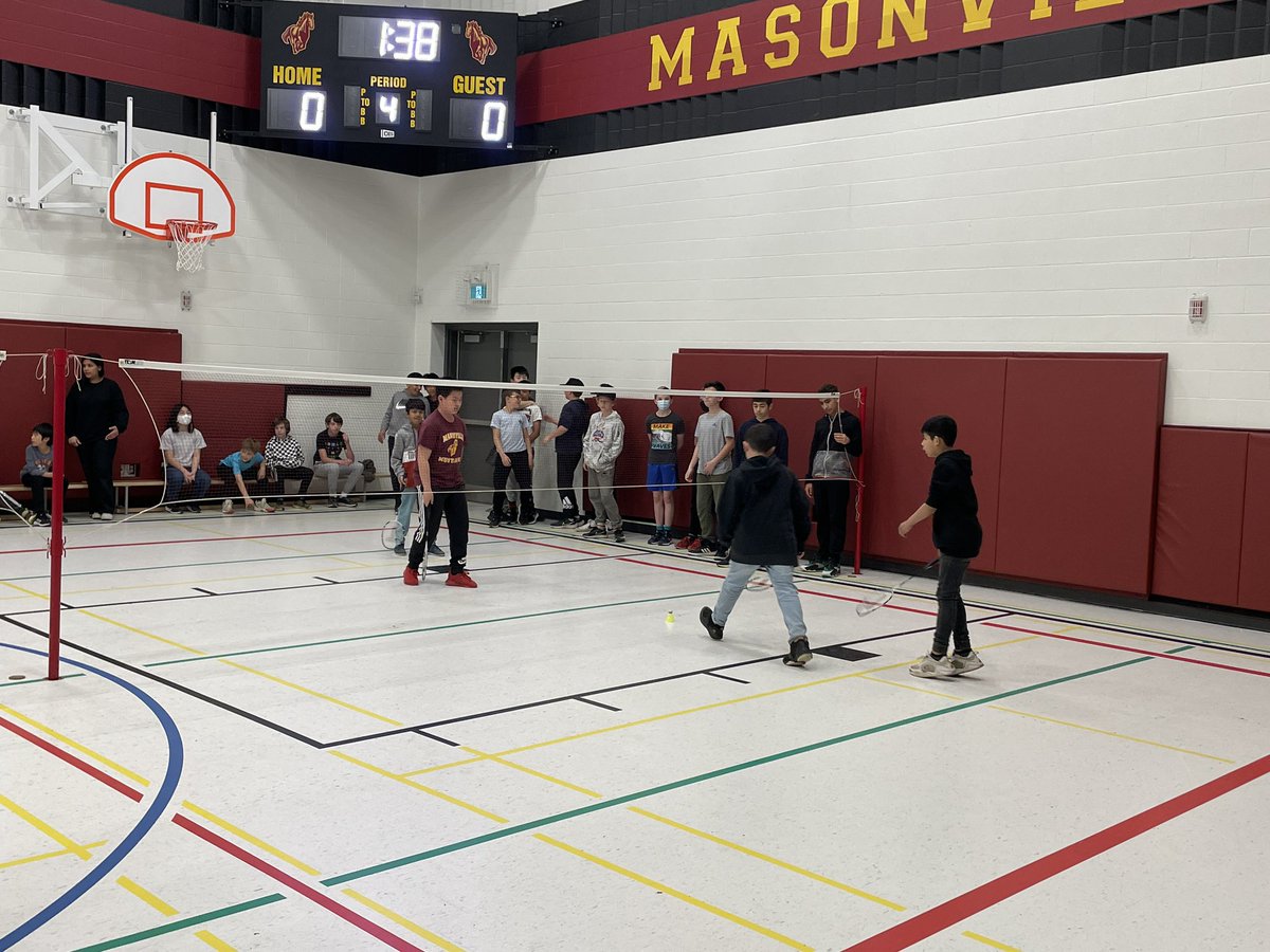Finally after 2 days of cancellations due to indoor recess…grade 6 intramural badminton got a kick start!!! So much fun <a href="/masonville_ps/">Masonville PS</a>
