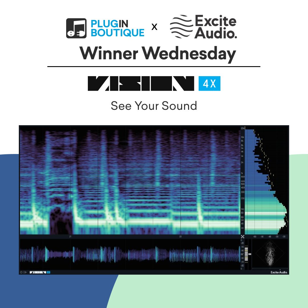 PluginBoutique's tweet photo. We have partnered up with Excite Audio to give you the chance to win VISION4X😱 🎉
​
To enter, simply follow us - 
@PluginBoutique

 &amp; retweet this tweet!
​
​The winners will be announced next Wednesday. https://t.co/IB312xY44z