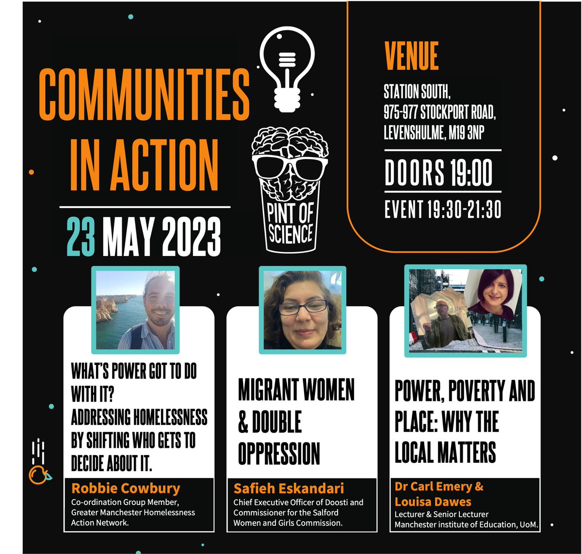 🏙 COMMUNITIES IN ACTION 🧑‍🏫

Homelessness, poverty, oppression. All of these are taking place right here in our city, right now. Hear from advocates for migrant women, the homeless and low income families and what our communities can do to change things #oursociety #pint23