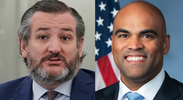BREAKING: Sen. Ted Cruz's nightmare comes to pass as superstar Democratic Rep. Colin Allred of Texas announces that he will run for Cruz's Senate seat in 2024.

Allred has been in Congress for three terms and is a former NFL player, providing a sharp contrast to the fake portrait