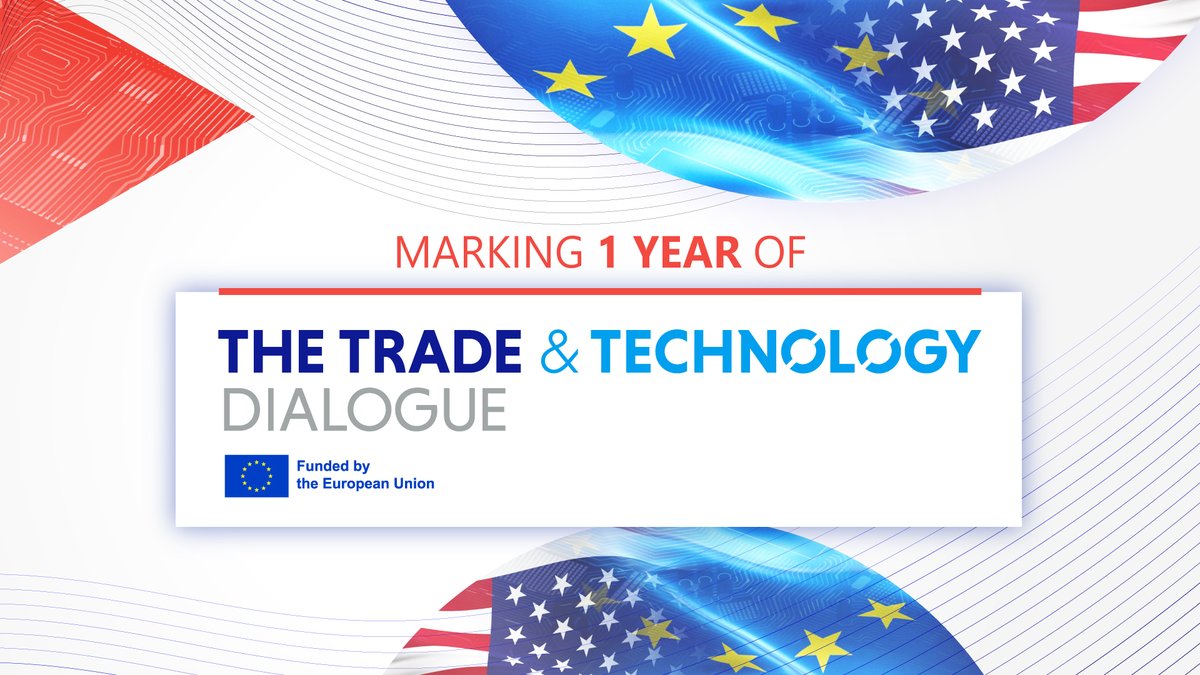 Happy birthday to the Trade &amp; Technology Dialogue #TTD! We support the Trade &amp; Technology Council #TTC to mobilise experts &amp; stakeholders on both sides of the Atlantic with events &amp; research outputs to facilitate inclusive &amp; effective joint initiatives in support of the🇪🇺-🇺🇸 #TTC
